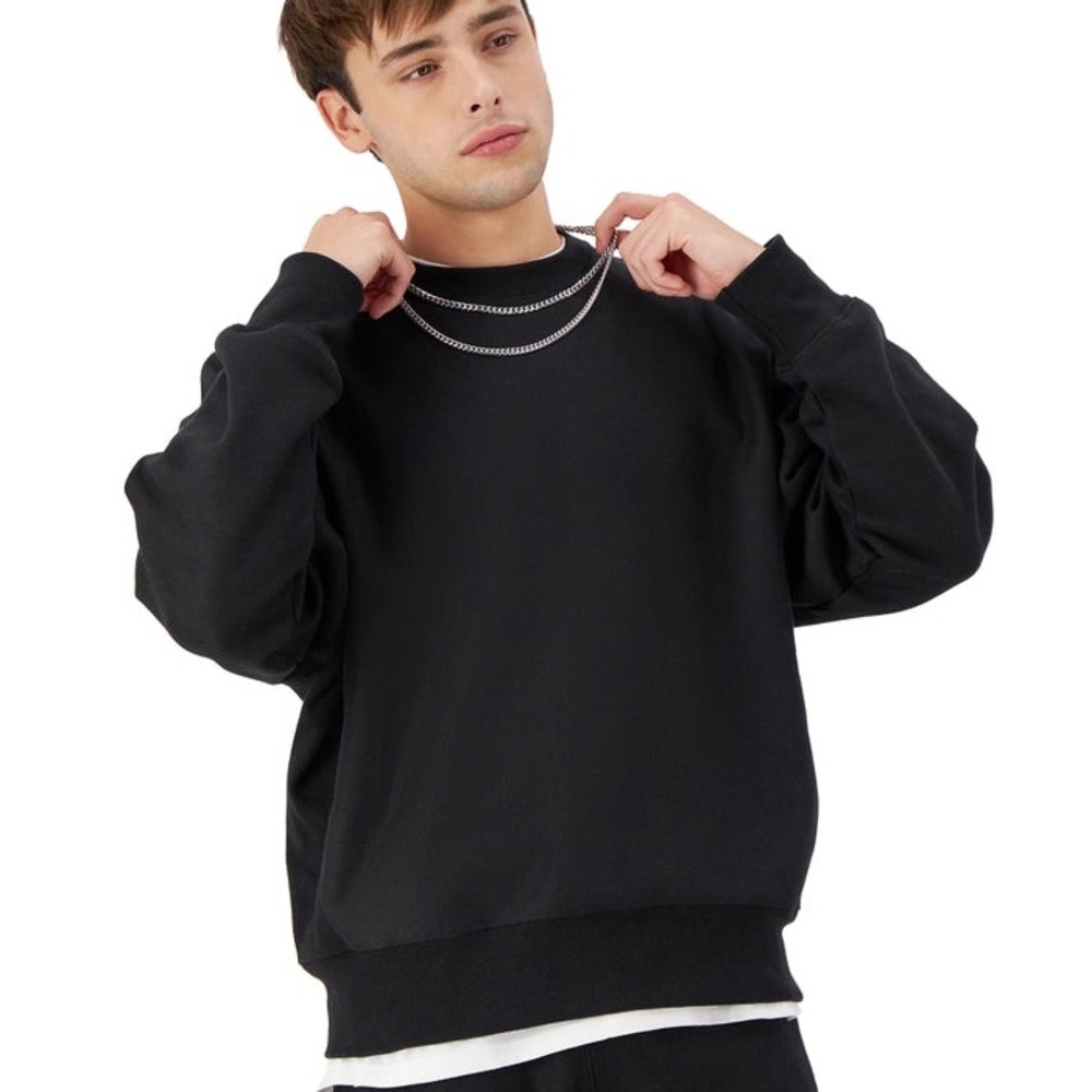 Champion classic Black Men's Crew neck Sweatshirt